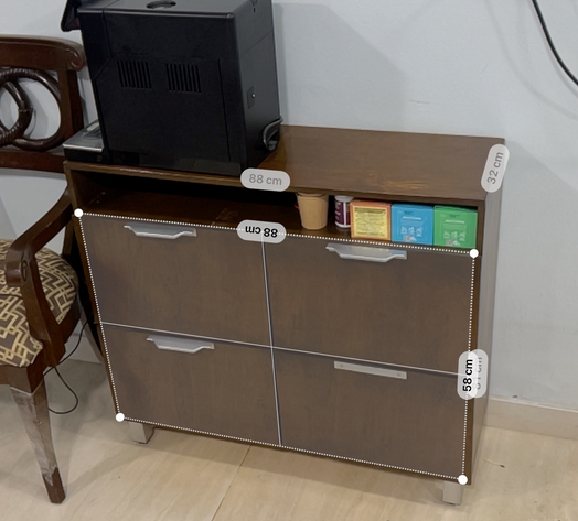 Mesita de cafetera con cajones